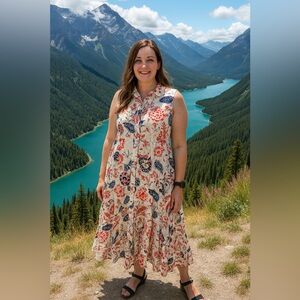 Margaux Riviera boho floral dress Size M- Light, Comfortable and elegant